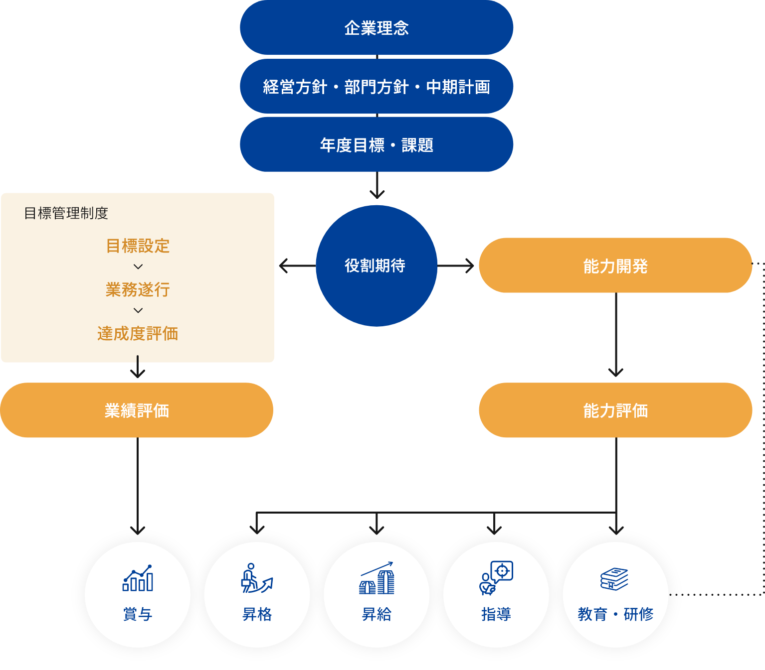 教育・研修制度の図